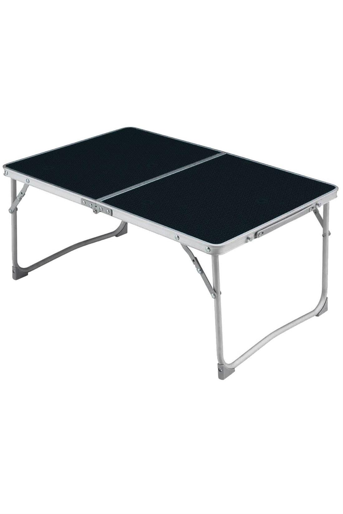 Siyah Katlanır Kamp Masası 60x40 cm - Plaj Masası - Taşınabilir Masa