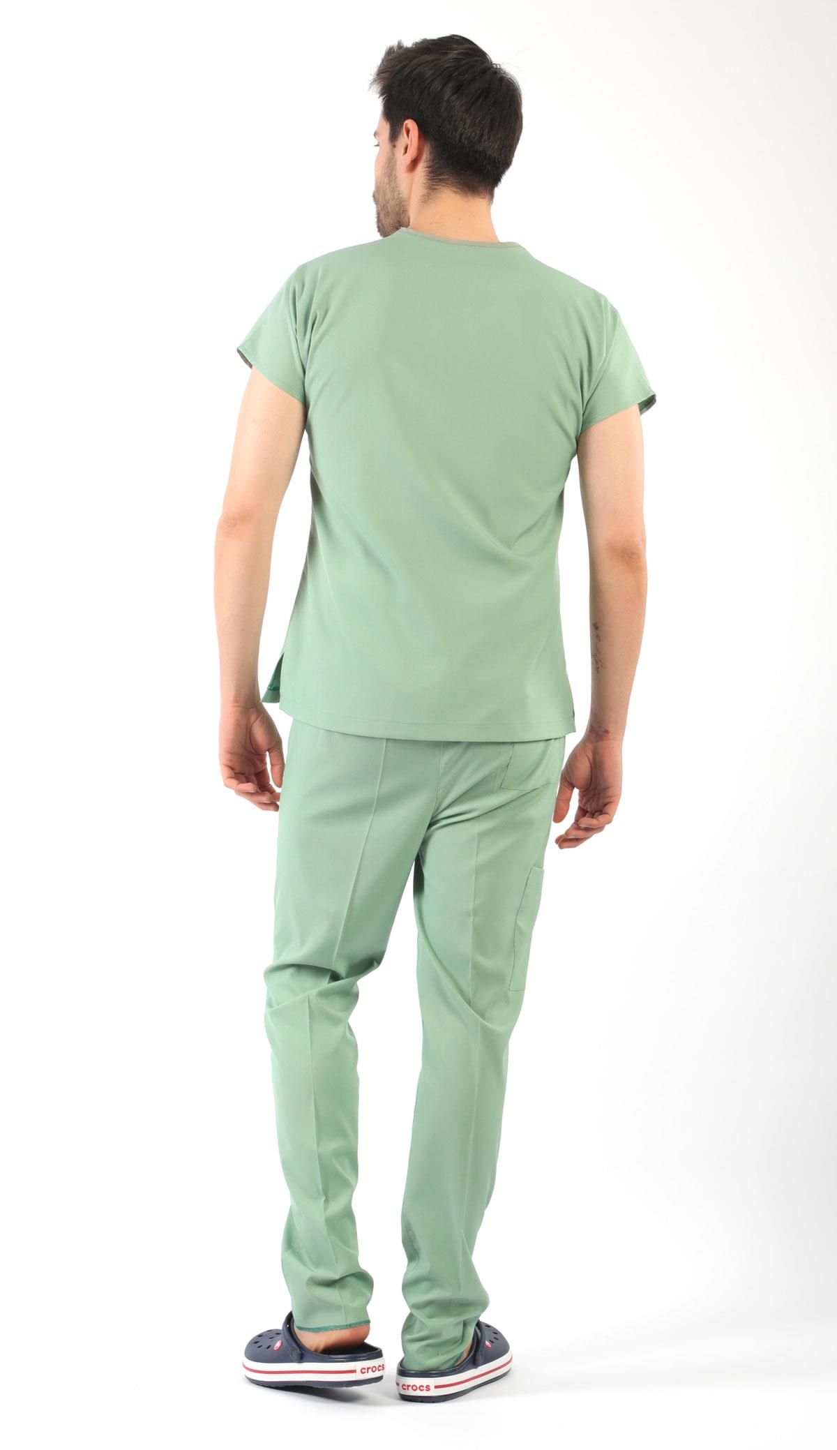 Erkek Scrubs Premium-Küf Yeşili