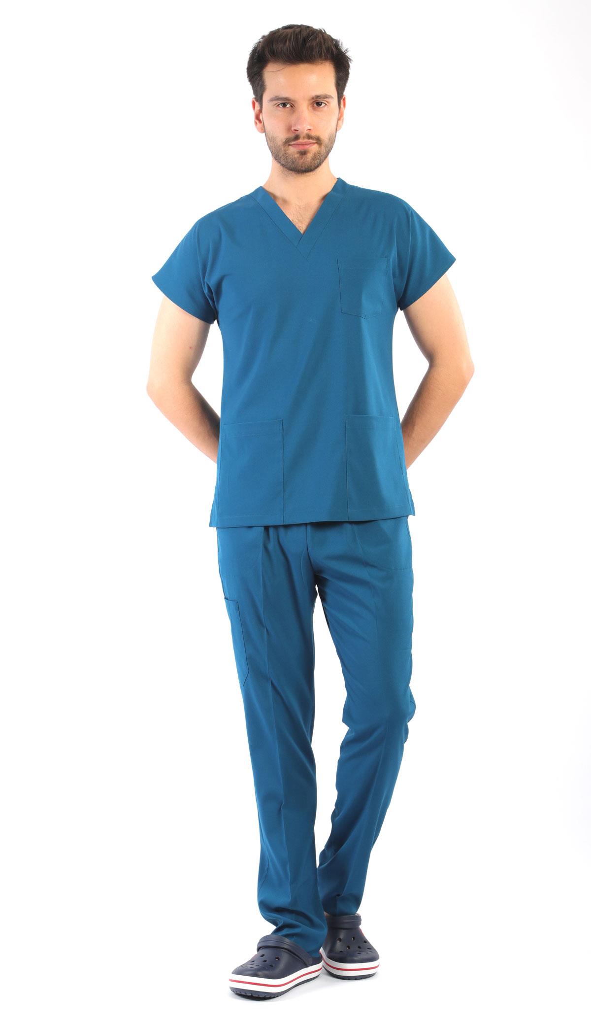 Erkek Scrubs Premium-Petrol Yeşili