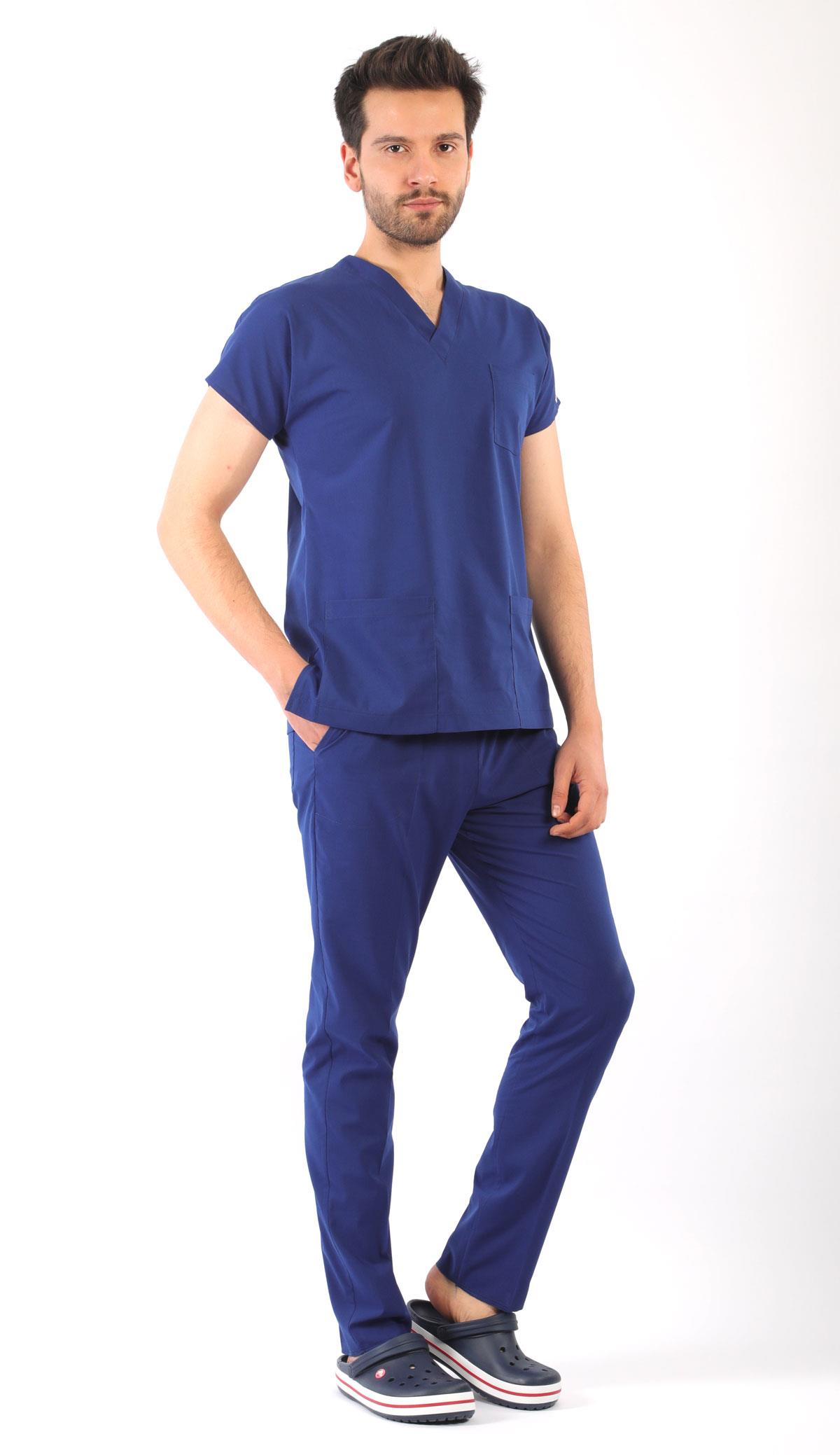 Likralı Takım Erkek-Asflex Saks Mavi