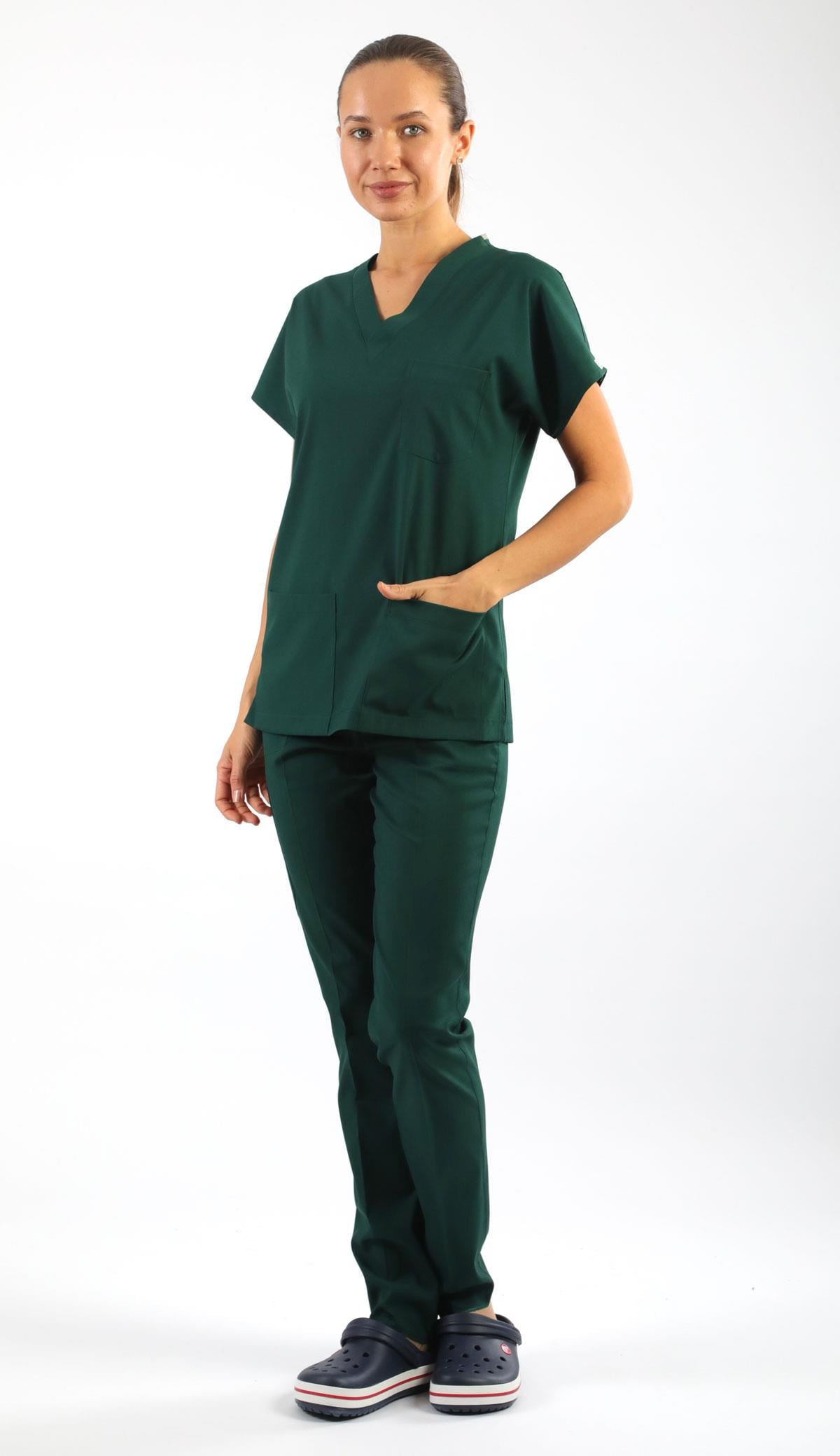 Scrub-Premium Likralı Bayan-Avcıyeşil