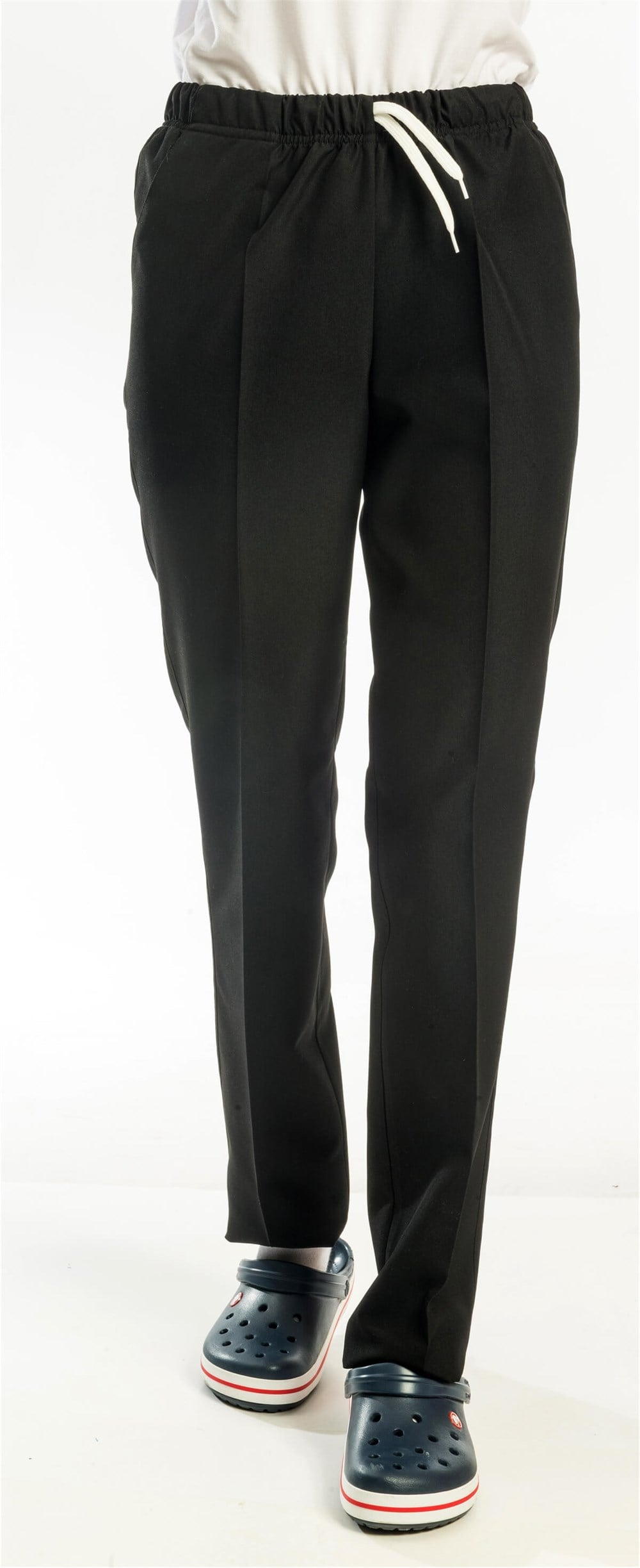 Tüm Lastikli Bayan Pantolon-SİYAH