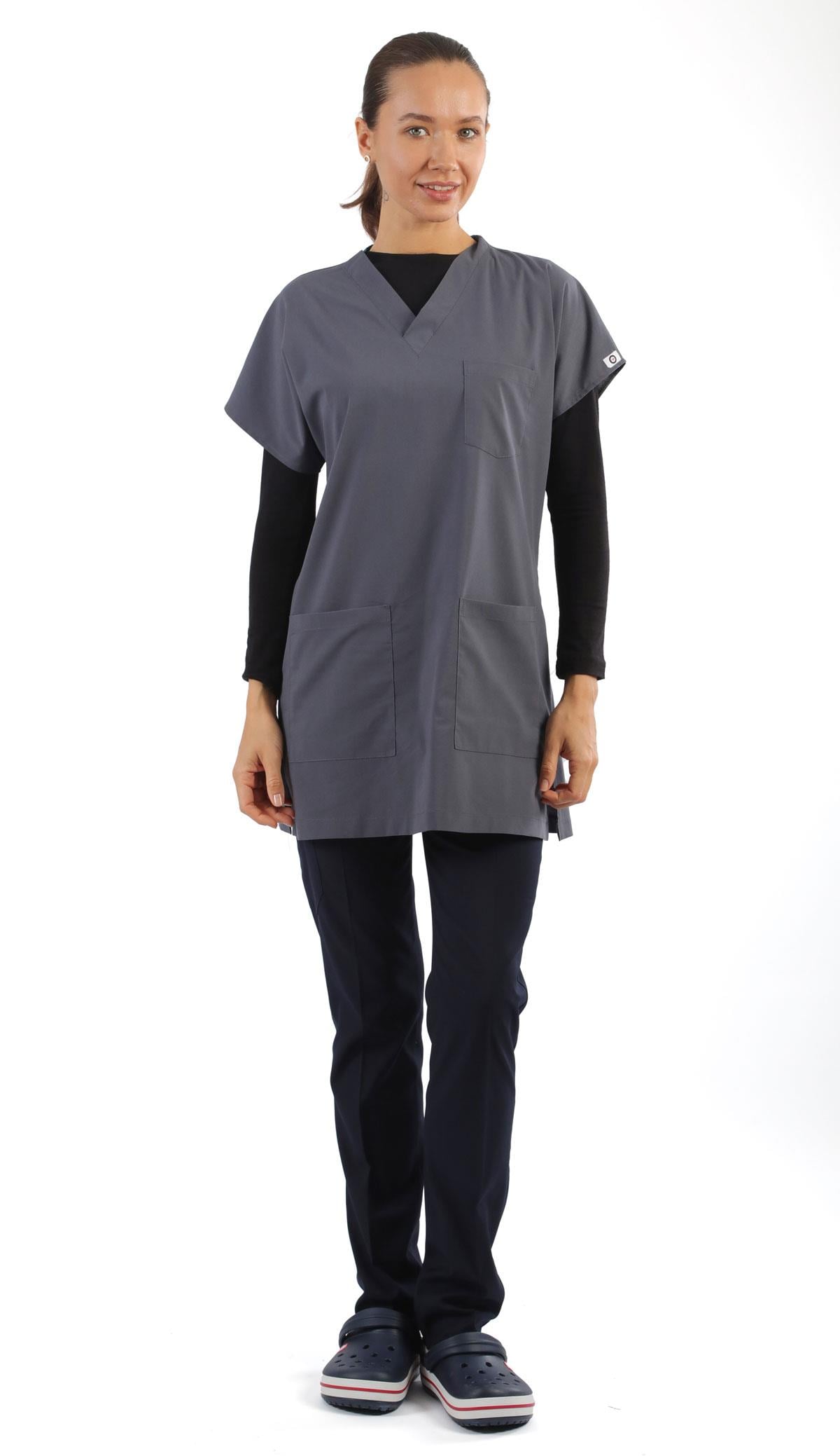 Tunikboy Likralı Forma Üstü-Gri