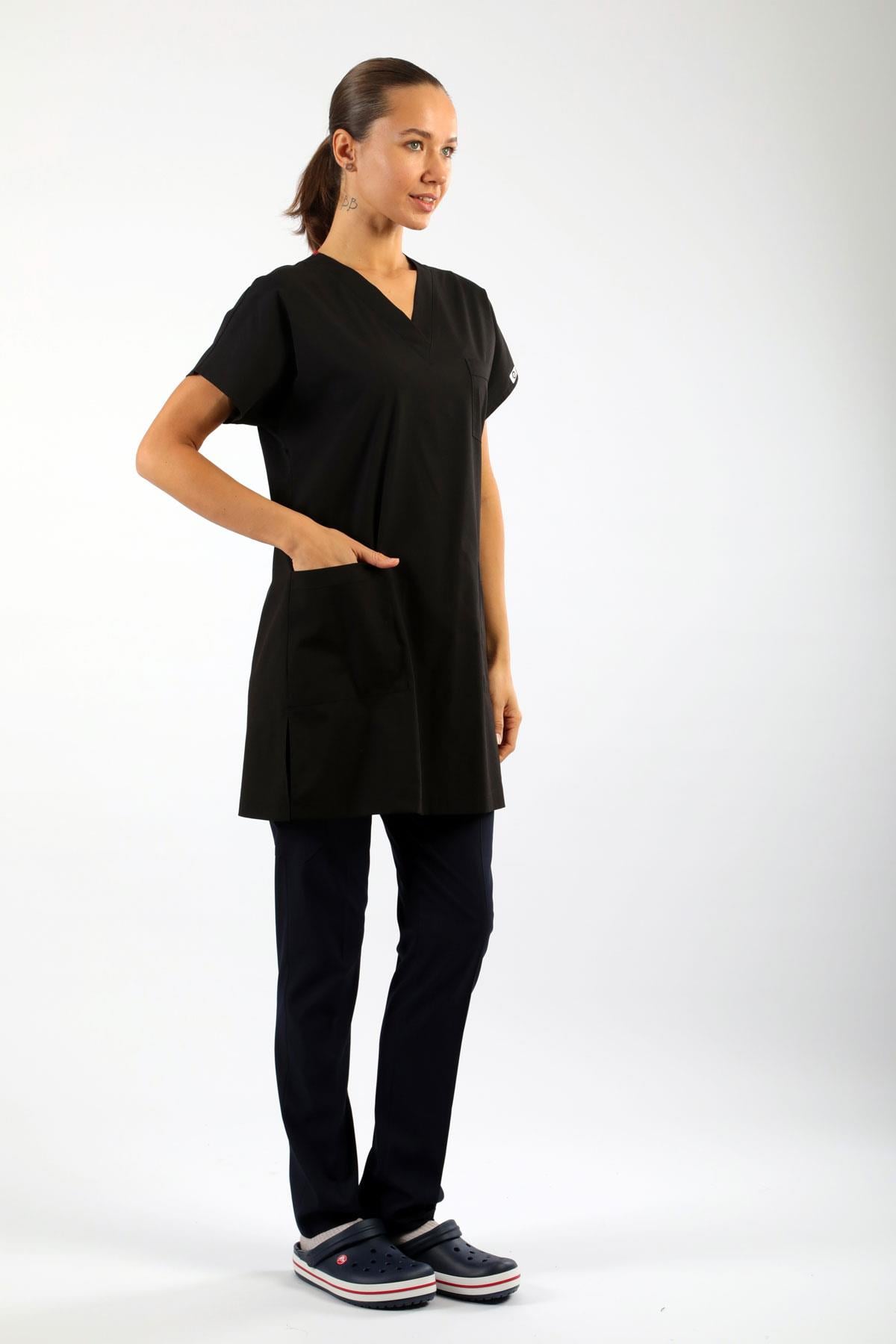 Tunikboy Likralı Forma Üstü-Siyah