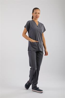 Asflex Gri Likralı Üniforma