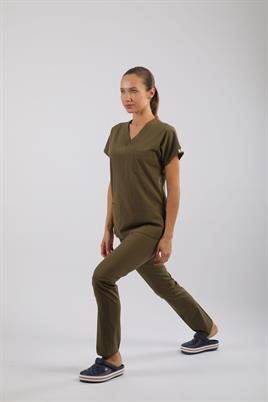 Asflex Haki Likralı Üniforma