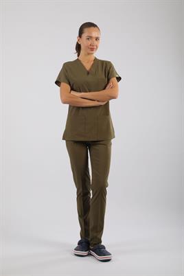 Asflex Haki Likralı Üniforma