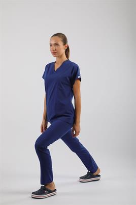 Asflex Saks Mavi Likralı Üniforma