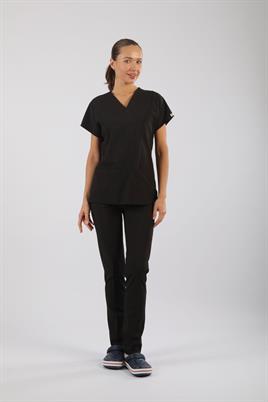 Asflex Siyah Likralı Üniforma