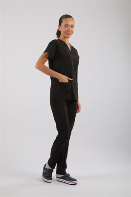 Asflex Siyah Likralı Üniforma