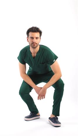 Erkek Scrubs Premium-Avcı Yeşili