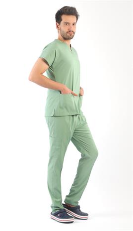Erkek Scrubs Premium-Küf Yeşili