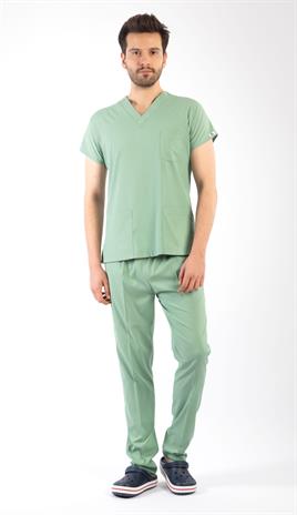 Erkek Scrubs Premium-Küf Yeşili