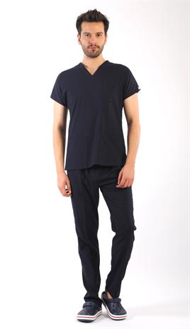 Erkek Scrubs Premium-Lacivert
