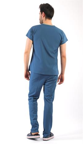 Erkek Scrubs Premium-Petrol Mavisi