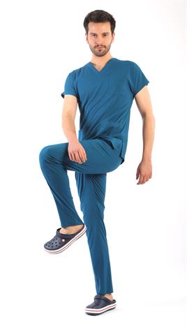 Erkek Scrubs Premium-Petrol Yeşili