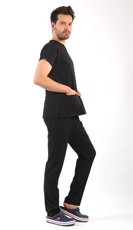 Erkek Scrubs Premium-Siyah