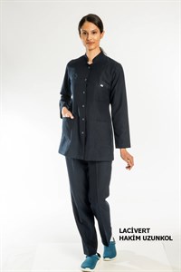 HAKİM YAKA FORMA-LACİVERT- UZUNKOLLU