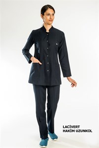 HAKİM YAKA FORMA-LACİVERT- UZUNKOLLU