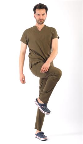 Likralı Takım Erkek-Asflex Haki