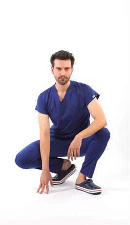 Likralı Takım Erkek-Asflex Saks Mavi