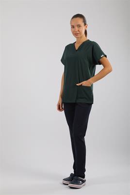 Likralı Tek Üst Avcı Yeşili