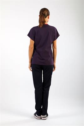 Likralı Tek Üst Mor