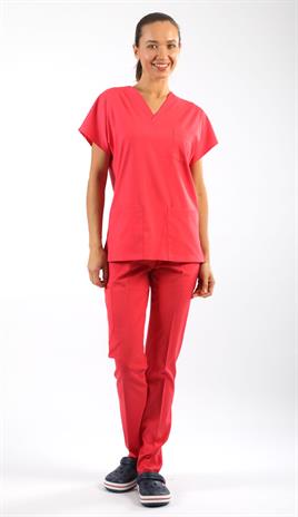 Scrub-Premium Likralı Bayan-Nar Çiçeği