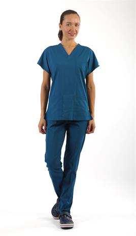 Scrub-Premium Likralı Bayan-Petrol Yeşili