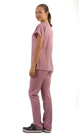 Scrub-Premium Likralı Bayan-Pudra