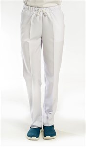 Tüm Lastikli Bayan Pantolon-Beyaz