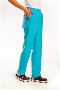 Tüm Lastikli Bayan Pantolon-TURKUAZ