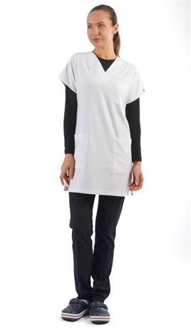 Tunikboy Likralı Forma Üstü-Beyaz