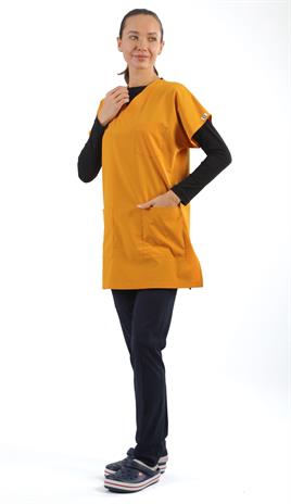 Tunikboy Likralı Forma Üstü-Hardal Sarı