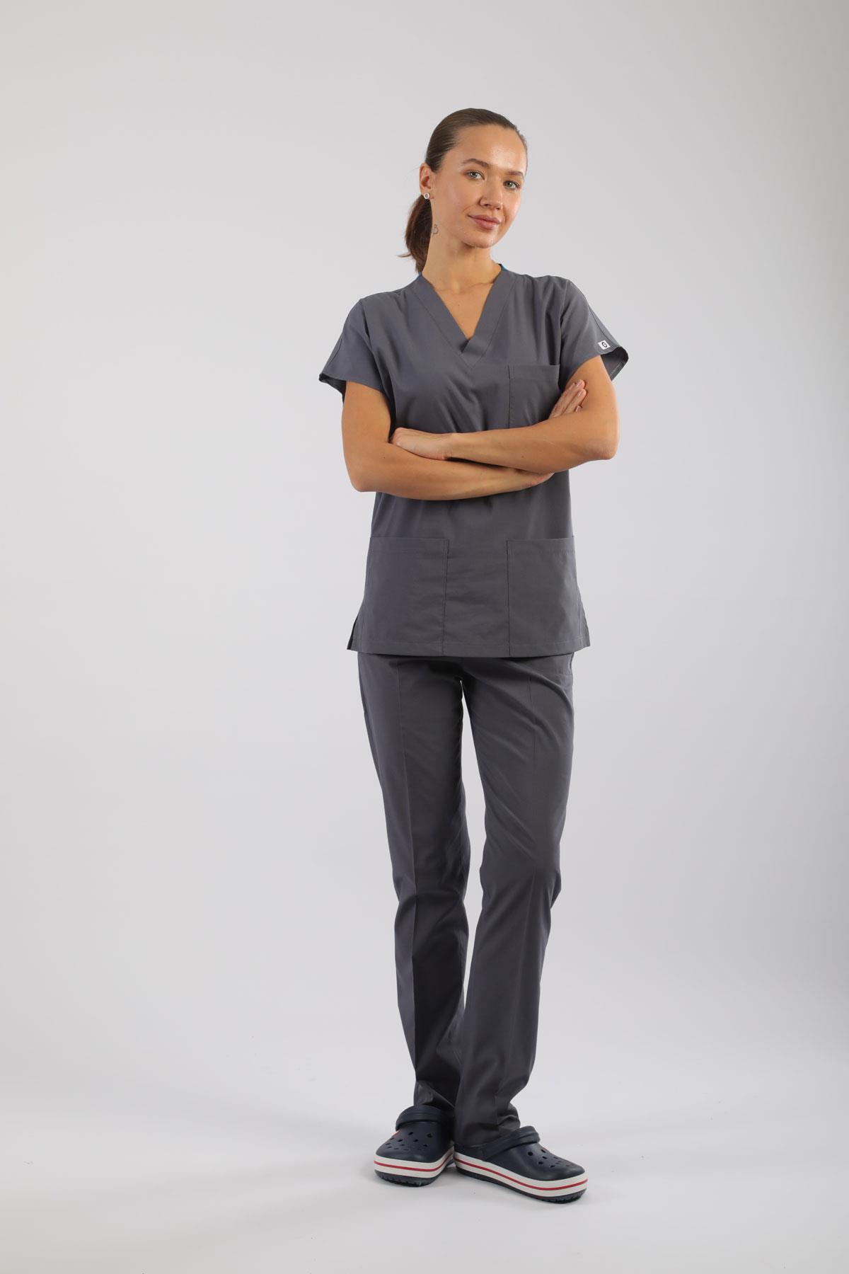 Asflex Gri Likralı Üniforma