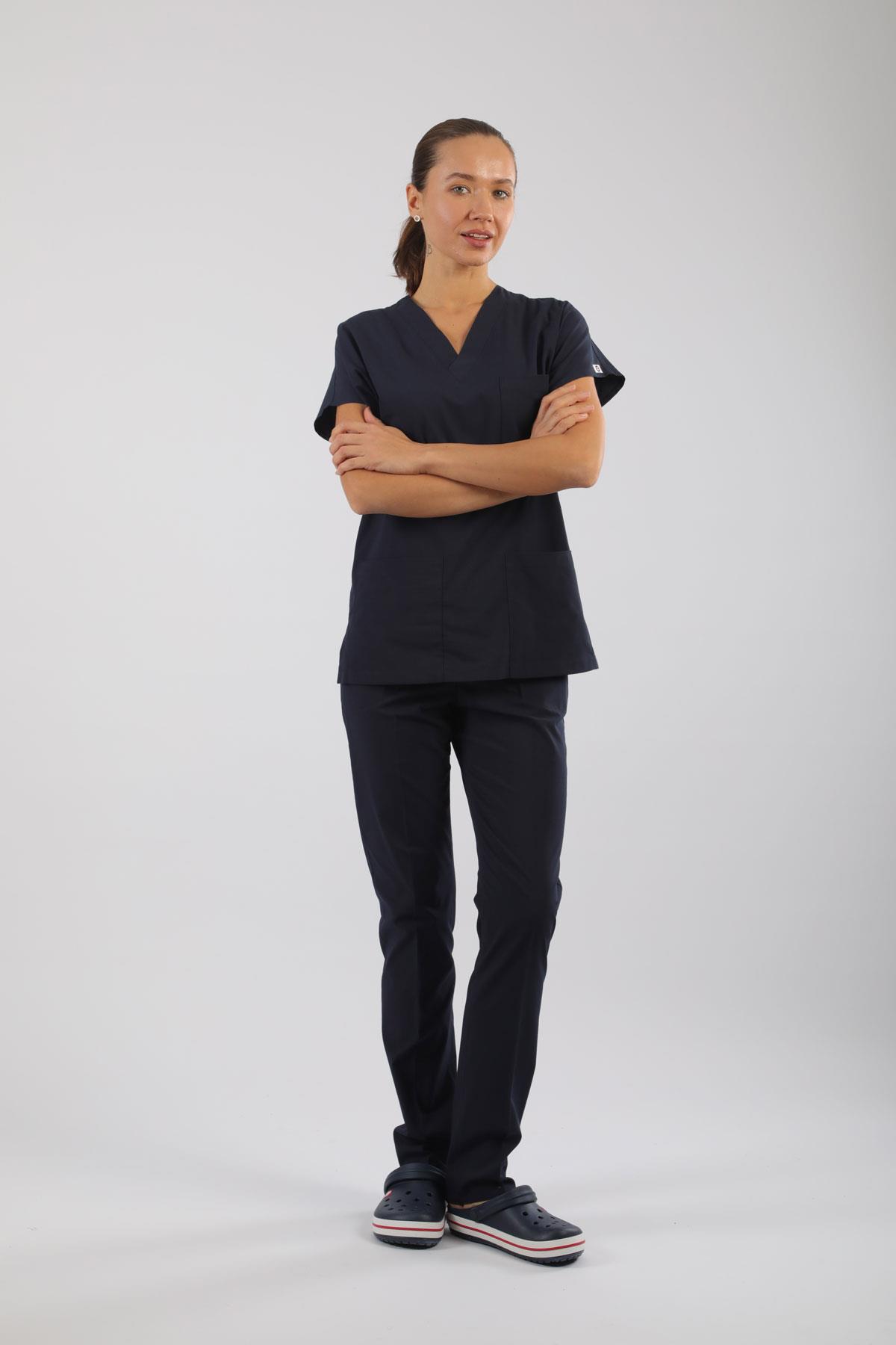 Asflex Lacivert Likralı Üniforma