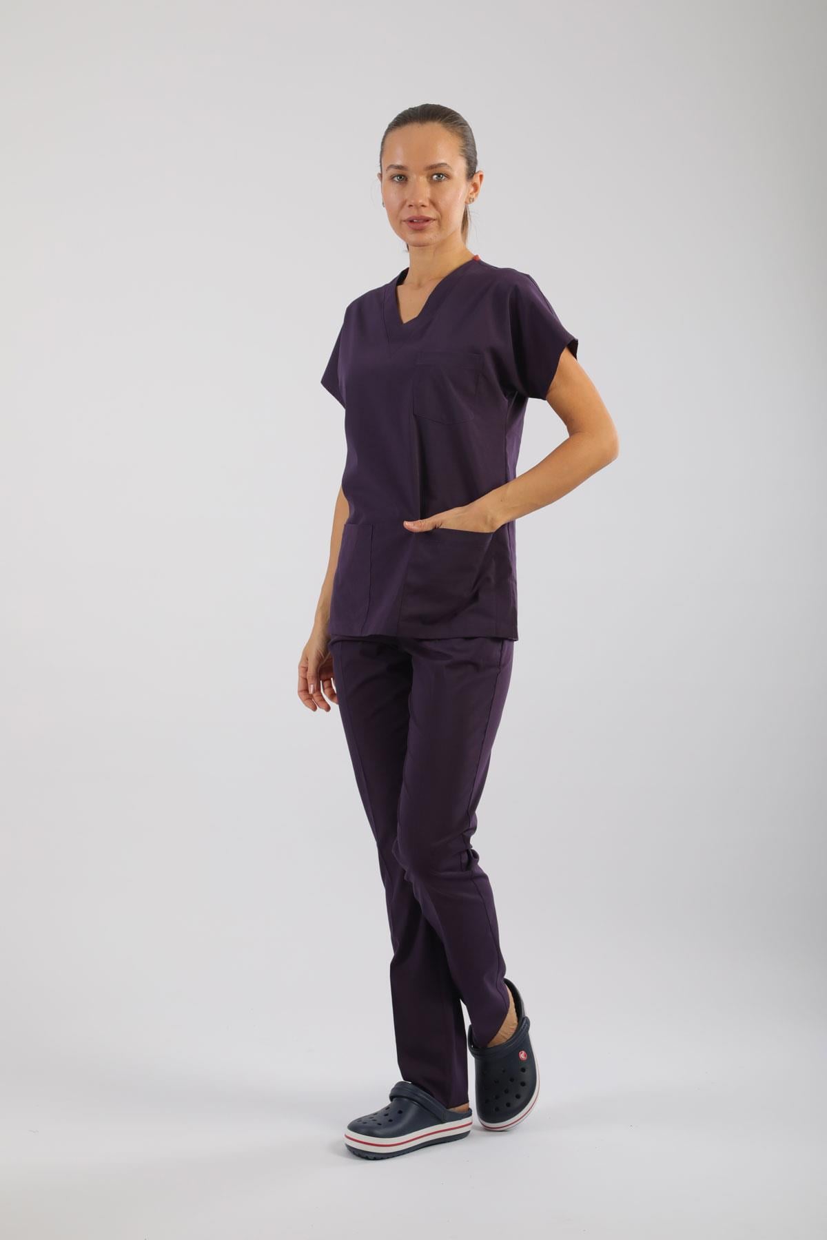 Asflex Mürdüm Likralı Üniforma