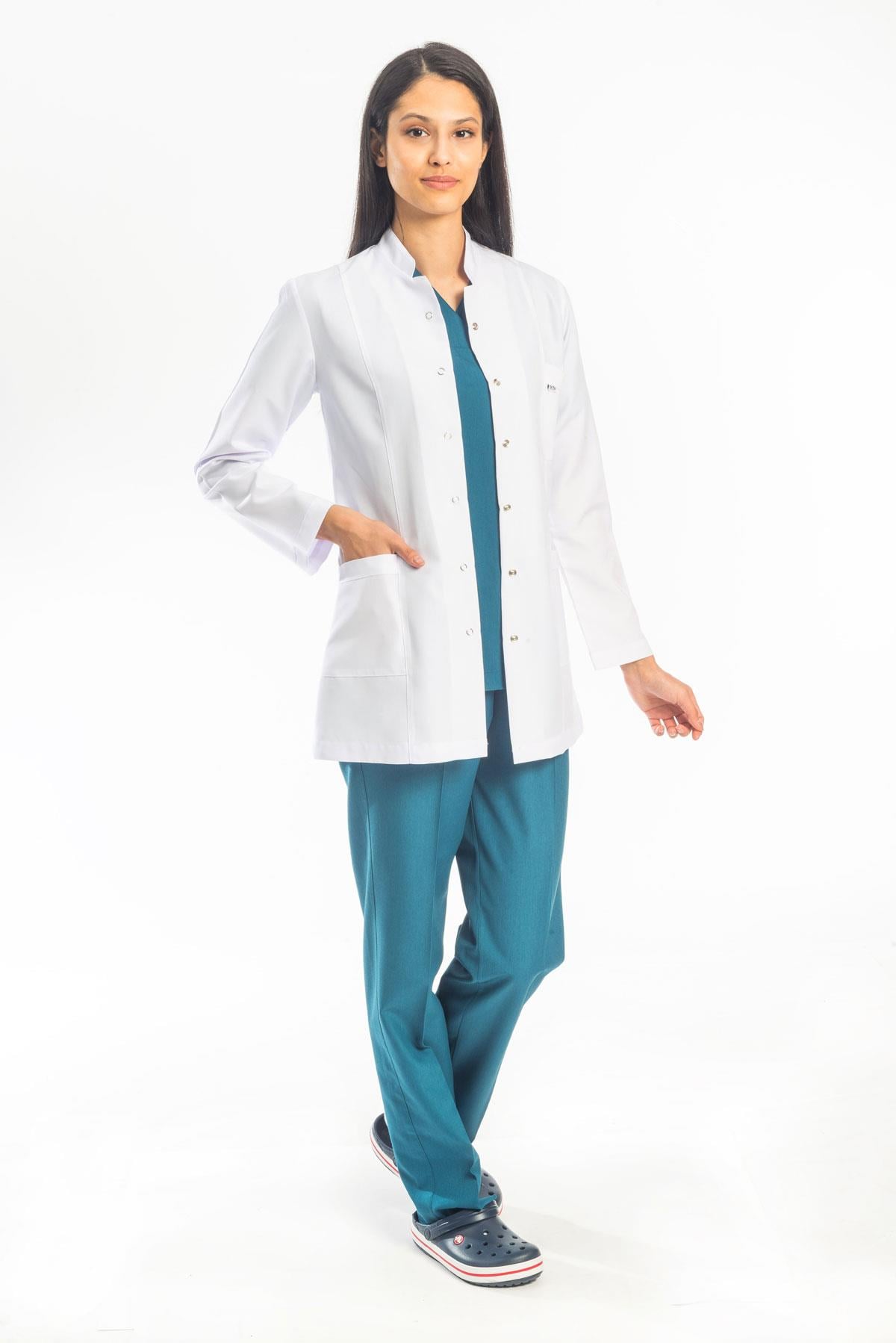 Doktor Önlüğü-Hakim Yaka Kısa Boy