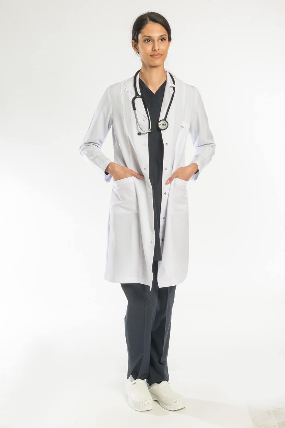 Bayan Doktor Önlüğü | Klasik Yaka Uzun Boy Doktor Önlük | ASFORMA®