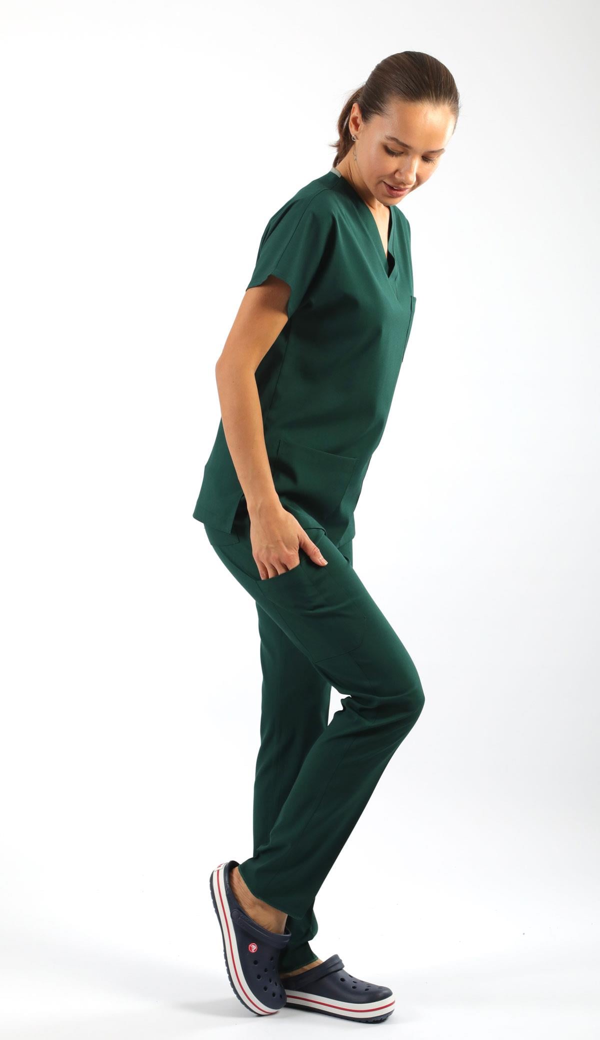 Scrub-Premium Likralı Bayan-Avcıyeşil