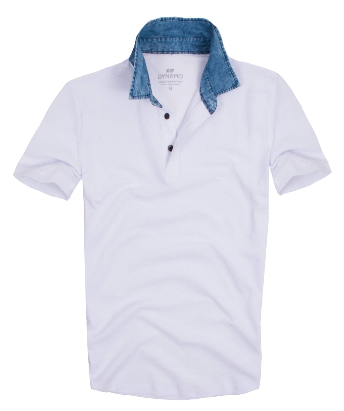 Beyaz Renk Kot Yakalı Erkek Polo Tişört - Pobudo.com