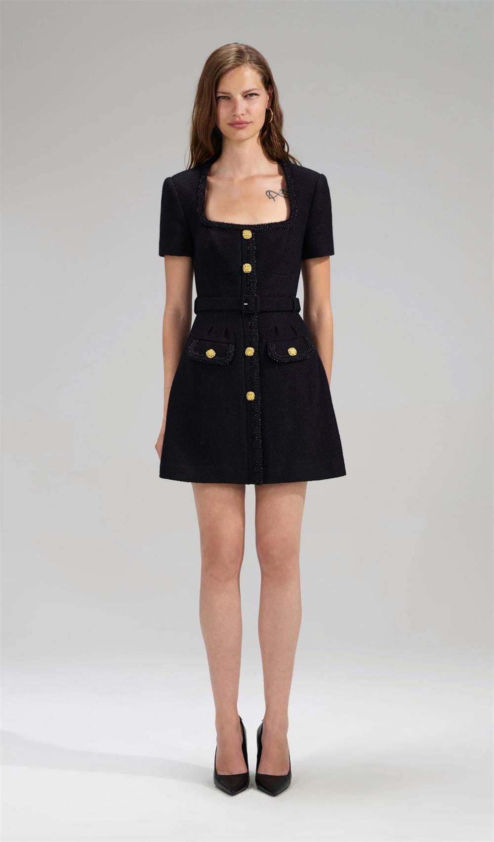Siyah Mini Tasarım Elbise