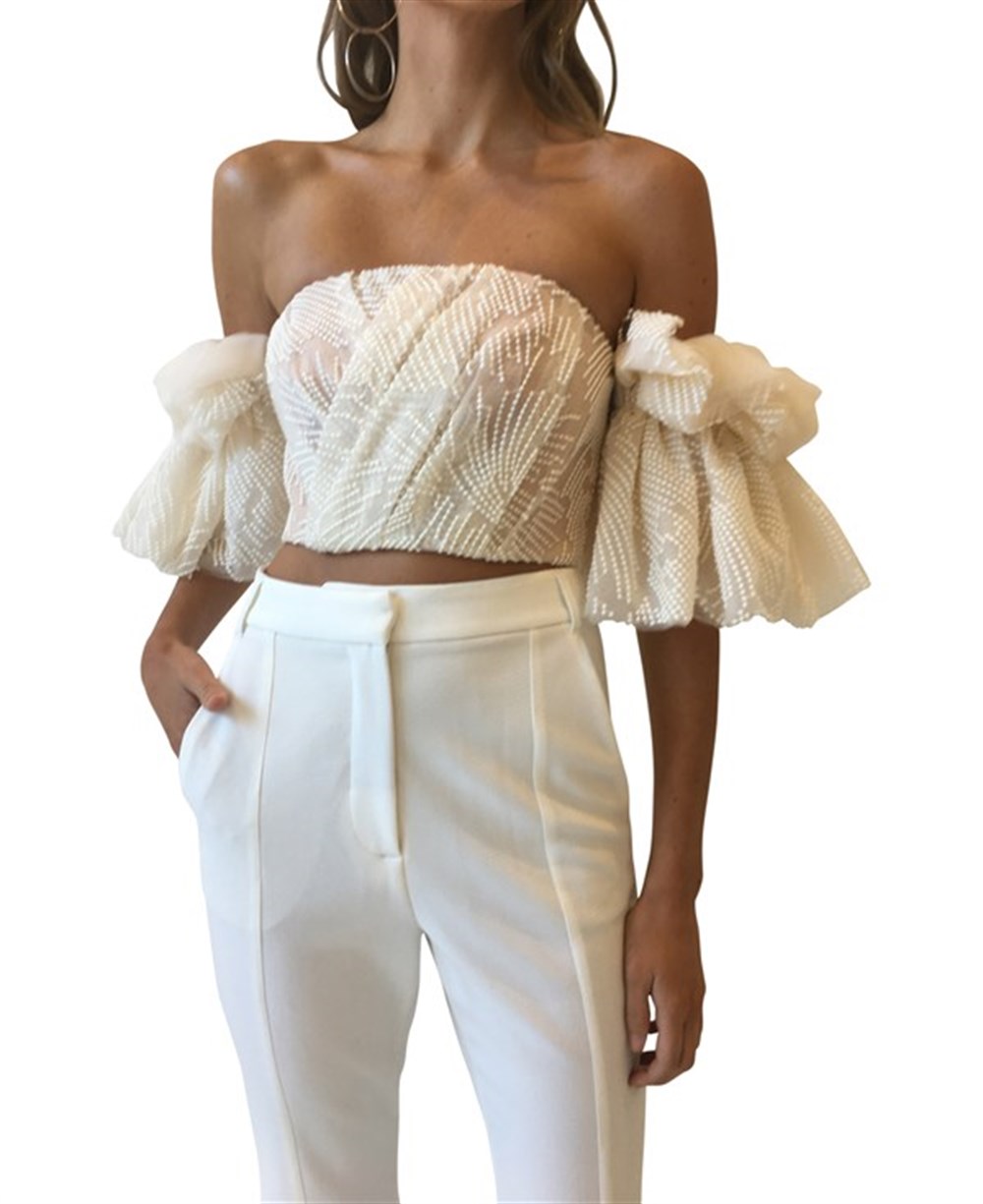 Tül Straplez Tasarım Üst