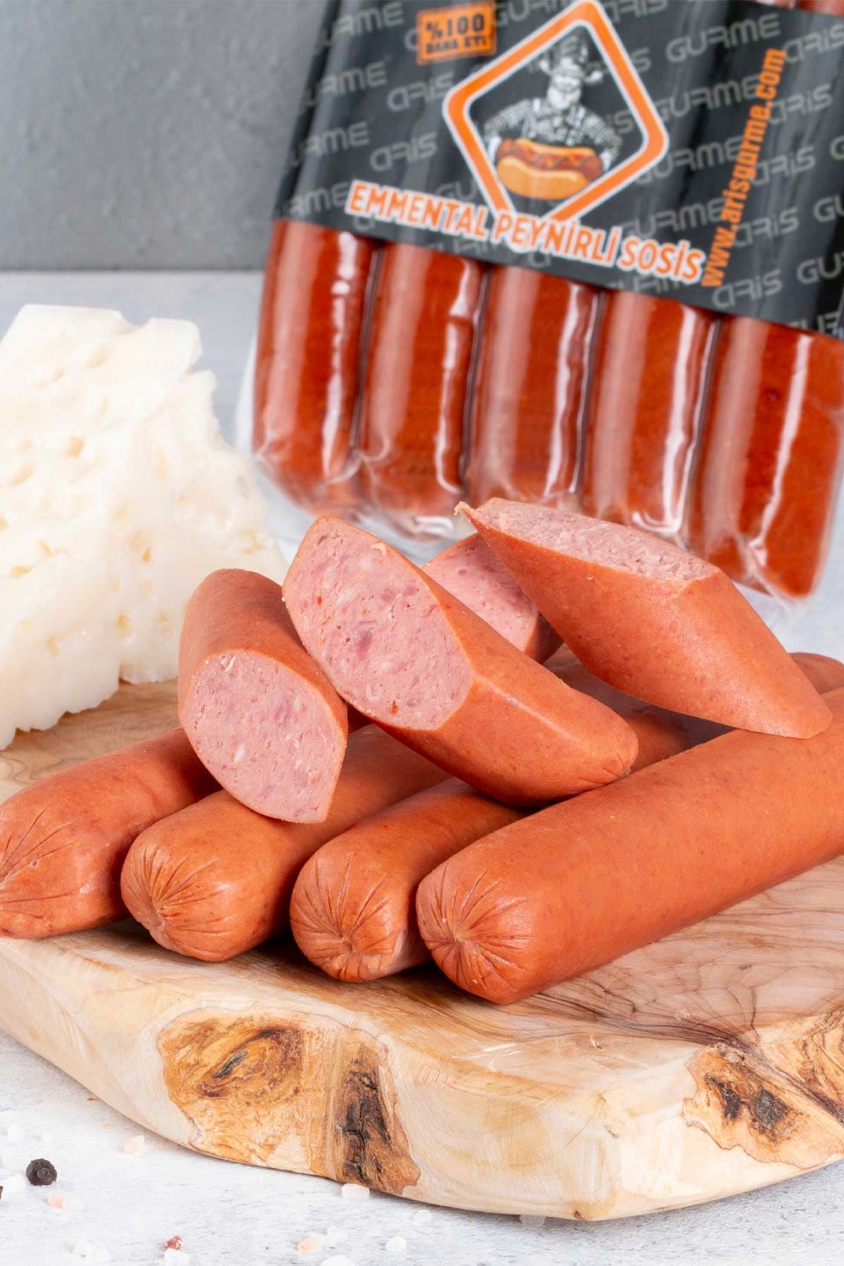 İsviçre Emmental Peynirli Dana Sosis 5'li