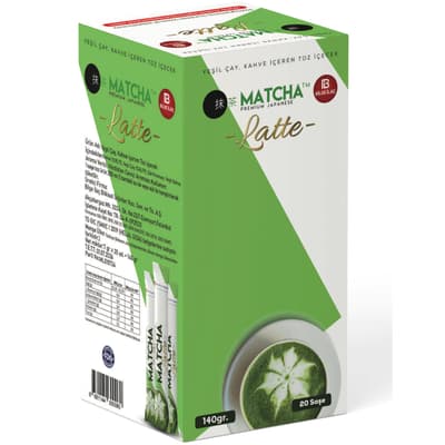 Bilge İlaç Matcha Premium Japenese Latte, Kahve Ve Hindistan Cevizi Aromalı Matcha Çayı, 1 Kutu (7 G