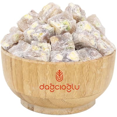 Dağcıoğlu Çifte Kavrulmuş Antep Fıstıklı Pudralı Lokum