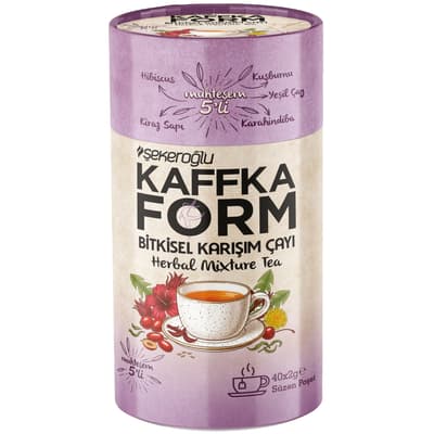 Kaffka Form Muhteşem Beşli Bitkisel Karışım Çayı 40x2 gr Süzen Poşet
