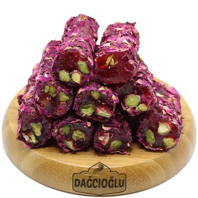 Dacıoğlu Antep Fıstıklı Gül Yapraklı Fitil Lokum