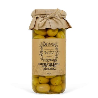 Bodrum Taş Kırma Yeşil Zeytin - 370 gr.