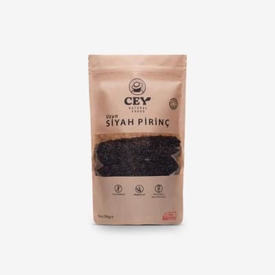 Glutensiz Uzun Siyah Pirinç (500 gr) Cey Natural Foods